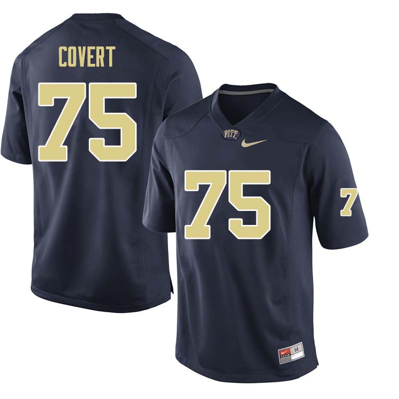 Men #75 Jimbo Covert Pittsburgh Panthers College Football Jerseys Sale-Navy